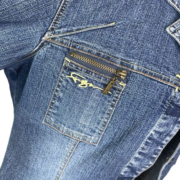 Vintage Y2K Women’s FUBU Cropped Denim Jacket - Size Large - Picture 3 of 11